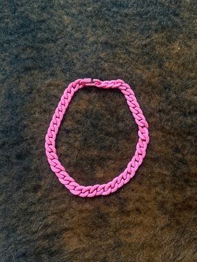 Matte Pink Cuban Link Necklace